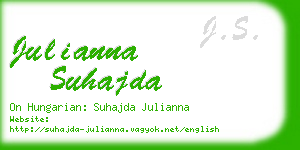 julianna suhajda business card